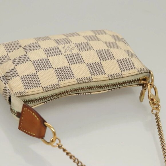 LOUIS VUITTON Damier Azur Mini Pochette Accessoires Pouch N63005 Auth sw224 - Picture 6 of 16